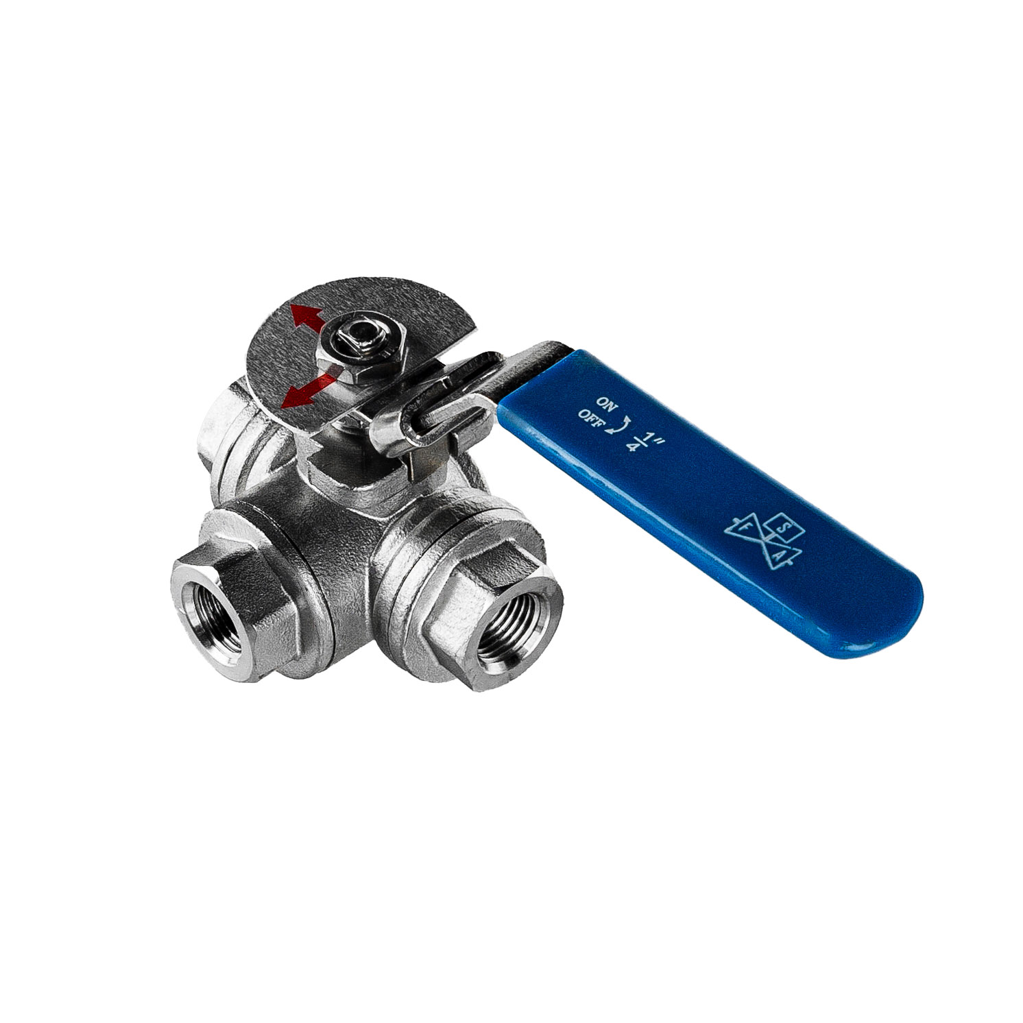 FSA Kugelhahn Edelstahl 316 1/2" 2-Wege - 2-Teilig Mit ISO 5211 Anschluss