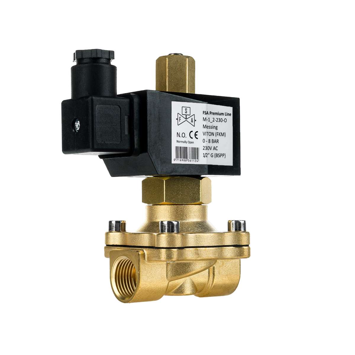 U.S. Solid Magnetventil 3/4 Zoll, 24 V AC, N.C. – Messing, Viton-Dichtung, Für Wasser, Luft